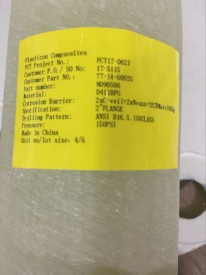 150F گاسکت درجه بندی FRP فلنج EPDM گاسکت فیبر تقویت فلنج
