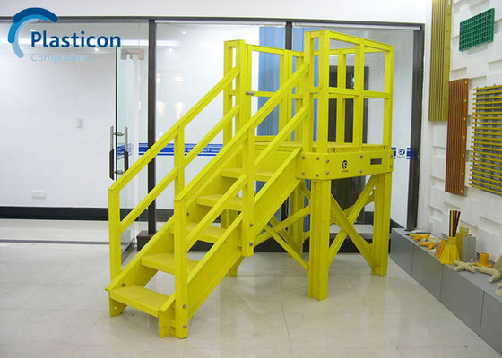پروفایل FRP زرد 60MPa-80MPa محصولات FRP کششی
